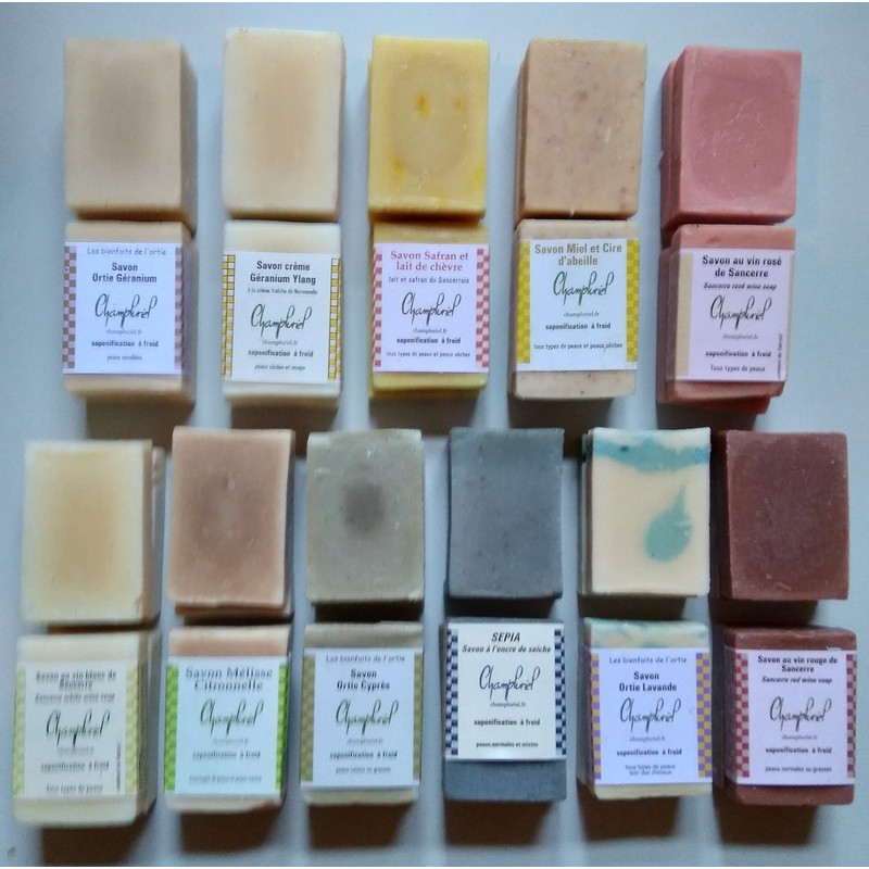 CHAMPLURIEL NATURAL SCENTED 80G SOAP BARS (Saffron and Goatmilk)