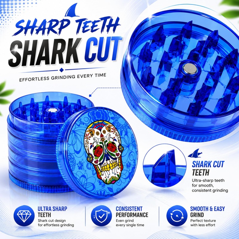 Premium Plastic Herb Grinder, Portable 50mm,60mm, Spice Grinder with Magnetic