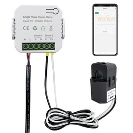 OWON 80A Bi-Directional WiFi Home Energy Monitor, Single Phase, with 1 Clamp, Real-time Voltage & Power Consumption, Tuya Compatible