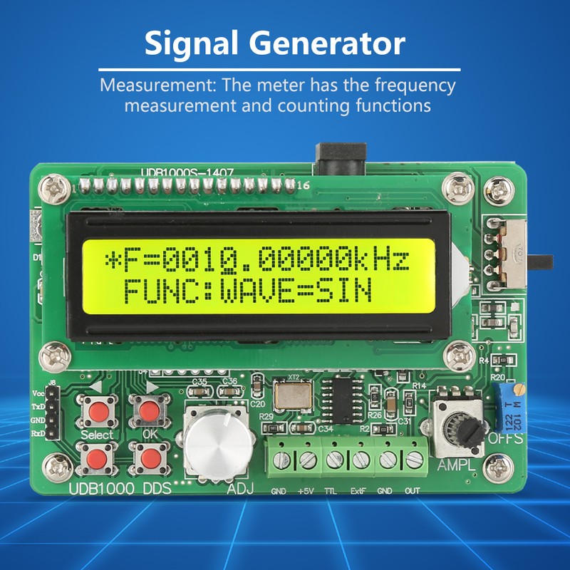 UDB1005S AC100-240V Waveform Function Signal Generator DDS Module(5MHz )