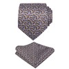 Alizeal Mens Tie & Pocket Square Unique Classic Business Wedding