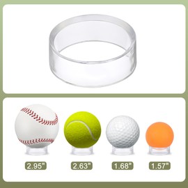 JuxYes 15PCS Stand Spheres Holder Acrylic Display Stand Baseball Stands Round Baseball Ring Stands Holder Easel Clear Ring Display Holder for Golf Ball Softball Tennis Ball Marbles DIY Collections