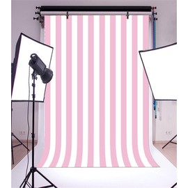 Leyiyi 3x5ft Photography Background Pink and White Stripe Backdrop Happy Birthday Party Vertical Horizontal Stripes Summer Holiday Banquet Baby Shower Blog Make-up Photo Portrait Vinyl Studio Prop