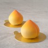 Restaurantware Pastry Tek Silicone Peach Baking Mold - 8-Compartment -