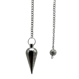 Péndulos de metal curativo para adivinación, cono de plata, acero y cobre, péndulo de alta energía de Bronce Pendulos de Mesa MP34