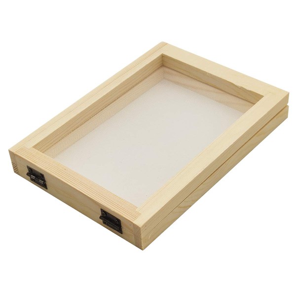 Worown A6 Size Paper Making Screen, Natural Wooden Papermaking Mould,