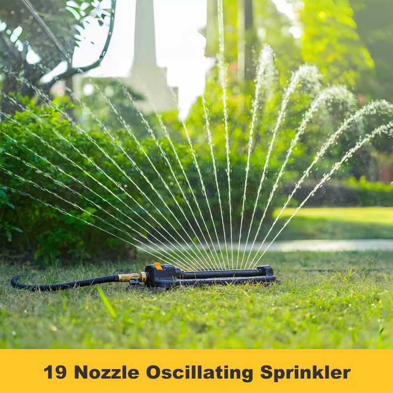 FANHAO Oscillating Sprinkler for Yard, Garden and Flower Beds, Covers