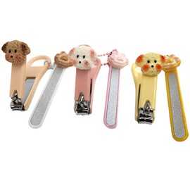 MDC Dog Face Nail Clippers Set Portable Cute Nail Clippers with Nail File, 1 Piece, Brown Face Set / MDC 강아지얼굴 손톱깍이세트  네일파일 포함 휴대용 귀여운손톱깍이, 1개, 브라운얼굴세트