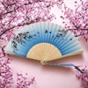 Starlet24 Foldable Bamboo Hand Fan Folding Fan with Tassel Fan