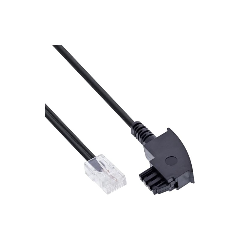 InLine 18502 TAE-F Cable for DSL Router, TAE-F Plug to