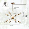 HOXIYA 26.3" DIMMABLE Plug in Chandelier, Modern Sputnik Chandeliers Brushed