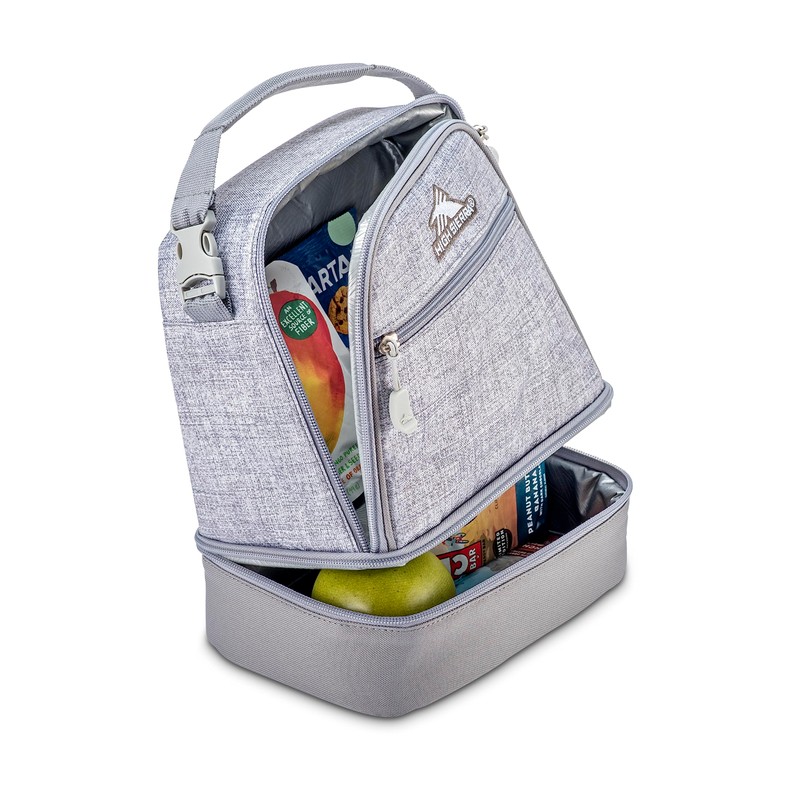 High Sierra Stacked Compartment Lunch Kit, Silver Heather (Model 74714-8561),