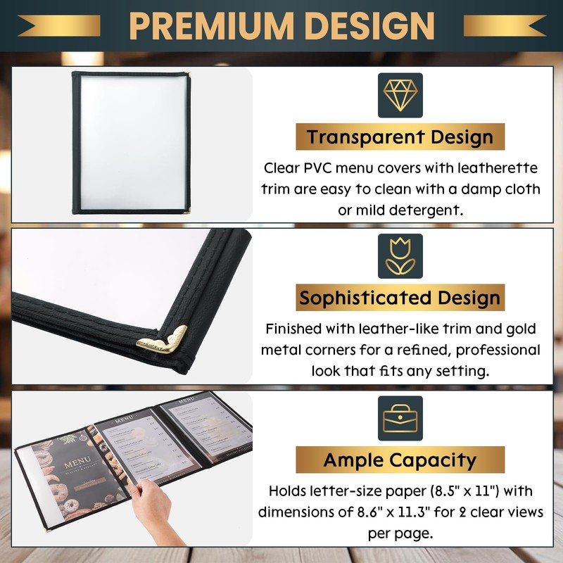 AMGSH 8.5 x 11 Inch Menu Covers, 10 Pack 3