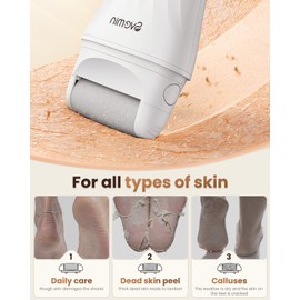 Electric Callus Remover for Feet - 2-Speed Rechargeable Pedicure Kit with 3 Rollers, IPX4 Waterproof Foot Scrubber & Digital Display | Professional Dead Skin & Callus Remover for Women/Men