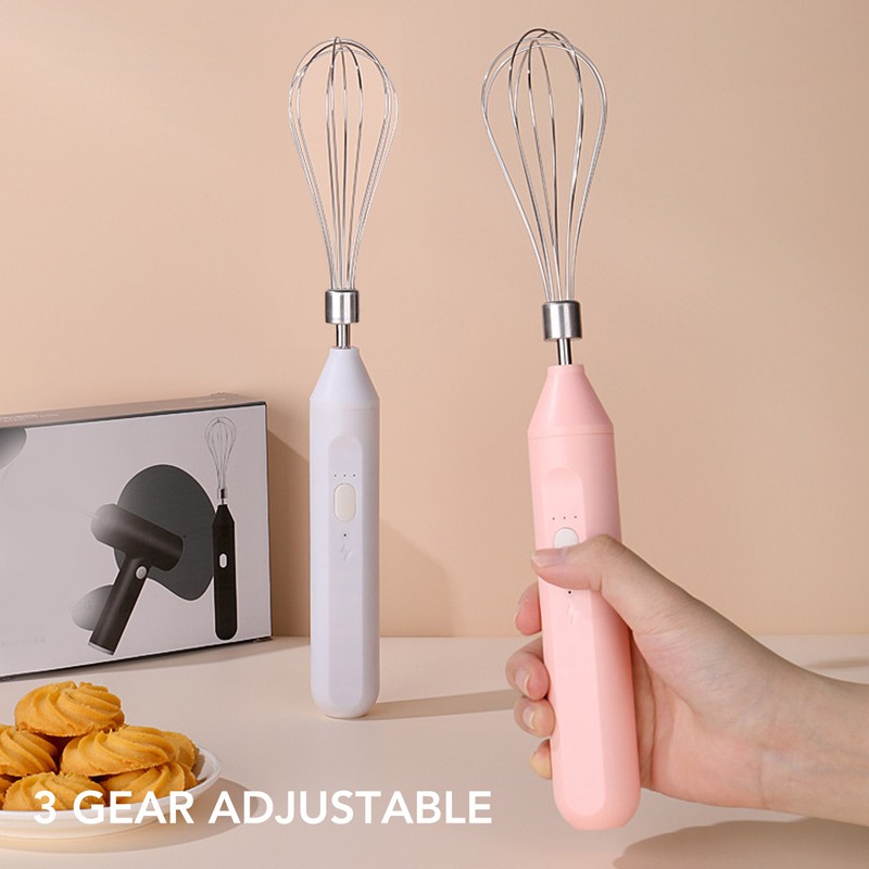 Electric Egg Beater Handheld USB Charging Milk Frother Portable Cordless