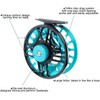 Maxcatch TimeFly 5/6/7/8wt Fly Reel CNC Machined Cut Aluminum Teflon