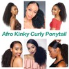Afro Kinky Curly Ponytail Human Hair Drawstring Ponytail 4C for