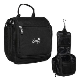 Zenft Toiletry Bag - Hanging Toiletry Bag for Men & Women - Cosmetic Bag Large Men Women for Suitcases & Hand Luggage - Wash Bag Travel Bag, black, Toiletry Bag for Travel