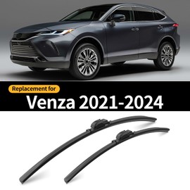 GARDIMU Front and Rear Windshield Wiper Blades, 3 Pcs Front and Back Windshield Wipers Blades Replacement for Toyota Venza 2021-2024, Car Window Wiper Blades for 2021 2022 2023 2024.