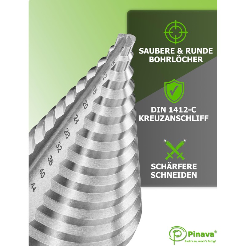PINAVA® HSS Step Drill Bit (6-52 mm Hours)
