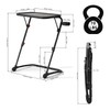 Homy Casa Adjustable Z Shaped End Table with Cup Holder,