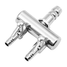 Hsthe Sea Adjustable Aquarium Air Control Valves, Stainless Steel Fish Tank Airline Splitter Air Flow Control Valve for Aquarium (2 Way)