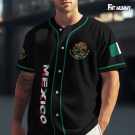 fat mummy Mexico Baseball Jersey, Mens Mexican Jersey, Mexico Women Baseball Shirt, Gift for Mexican Fans