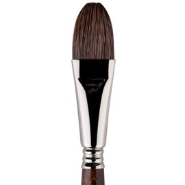 Escoda Versatil 1543 Series Artist Watercolor and Acrylic Paint Brush, Short Handle, Wash, Size 1"