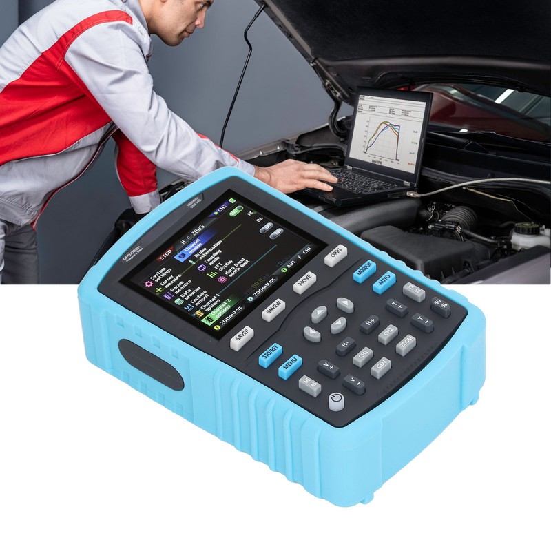 Fluorescent Digital Oscilloscope 2.8in Display 3000mAh Dual Channel Signal Generator