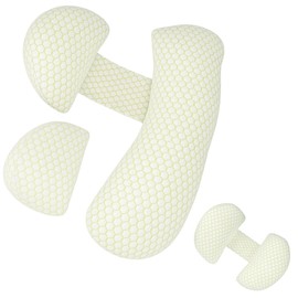 Olive Moon Maternity Pregnancy Back Support Pillow | Breathable Coton Cushion for Prenatal & Postpartum Comfort | Washable Cover, Lower Back Relief for Sleeping, Resting, or Nursing