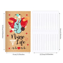 24 Pieces Nurse Themed Mini Notebooks 12 Appreciation Designs Mini Pocket Nurse Notepads for Nursing Week Gifts Nursing Student Medical Assistant Graduation Office Class Retirement Souvenirs Supplies