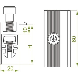 Deep Earth Earth Ground Rod, Diameter 20 mm, Hot-Dip Galvanised Set, Composition Selection (Clamp for Deep Soil, Diameter 20)