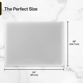 Commercial Grade White Cutting Board - 24 x 18 x 0.5 Inch Extra Large, Superior HDPP Plastic is NSF Approved for Food Service and Kitchens
