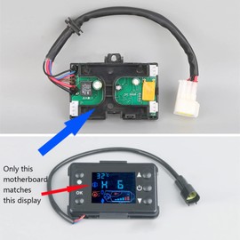 Copgge 12V Diesel Heater Control Board Diesel Heater Controller Motherboard Parking Heater Control Panel LCD Controller Switch with Sensor Wiring Harness Fits for Chinese Diesel Heaters 5KW