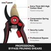 FLORA GUARD Heavy Duty Bypass Secateurs with SK5 Steel Blade,