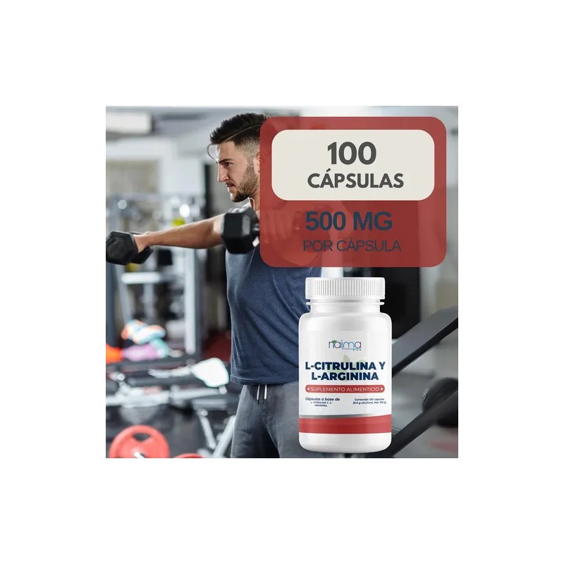 L- Citrulina + L- Arginina 500mg/500mg Por Porción 300 Cáps