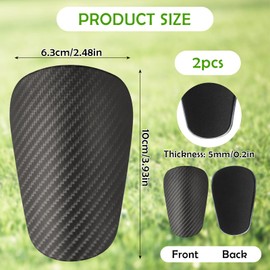 Pack of 2 Shin Pads, 10 x 6 cm Mini Football Shin Pads, Children's Football Mini Shin Pads, Mini Shin Guards for Teenagers (10 x 6 cm)
