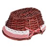 JOIKIT 2Pcs Brown Oval Traditional Wicker Shopping Storage Basket with