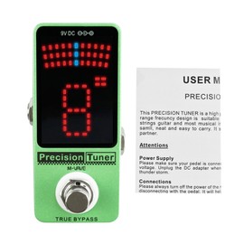 M-VAVE Precision Tuner Pedal LED Display with True Bypass for Chromatic Guitar Bass
