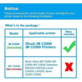 LCL Compatible Toner Cartridge Replacement for Ricoh 842310 IM C2000 IM C2500 (1-Pack Cyan)