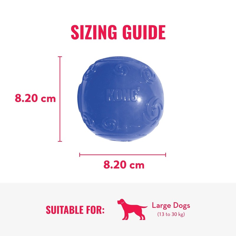 KONG - Squeezz Ball - Strong Squeaky Dog Toy, Bounces