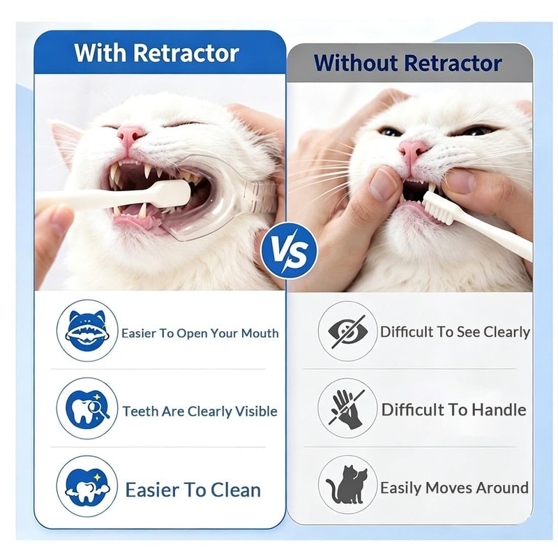 YERFFZE 2 Pack Tooth Brushing Helper for Dogs Cats, Pet
