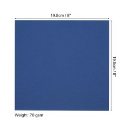 MECCANIXITY 50 Sheets Origami Paper Double Sided 8x8 Inch(20x20cm) Square Sheet for Art Craft Project, Beginners, Gifts Decor, Navy Blue