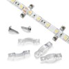 Threetwofour 100 Pack Strip Light Mounting Brackets,Tape Light Fixing Clips,led