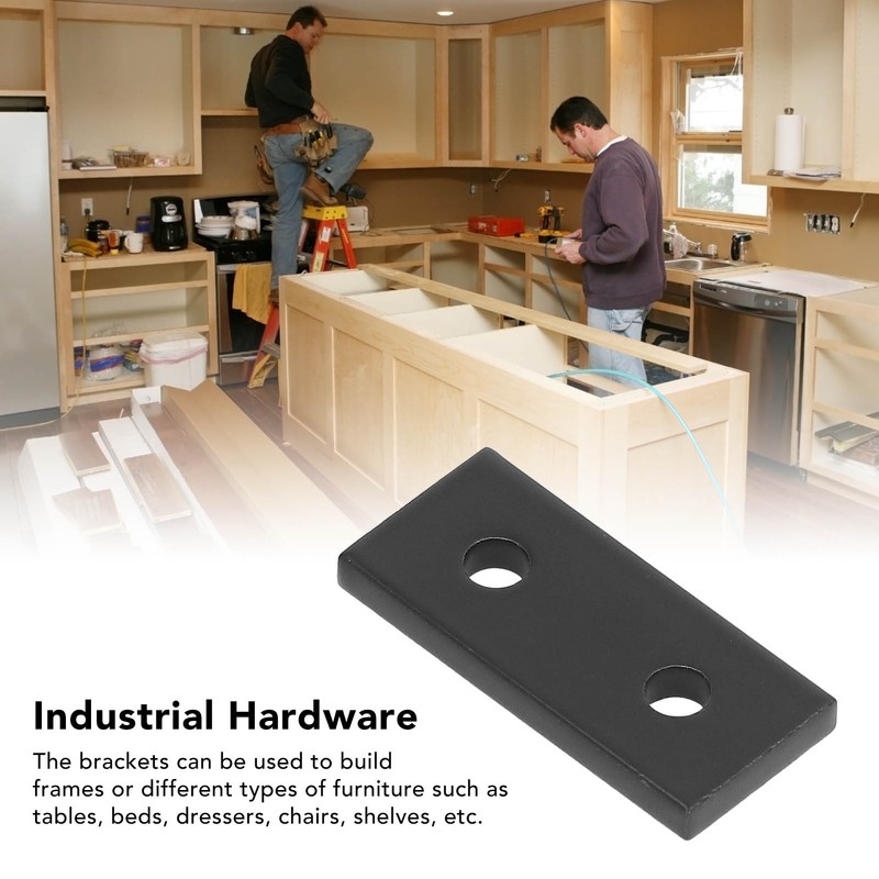 10PCS Flat Tie Plate Aluminum Alloy 2 Holes Rustproof Anti