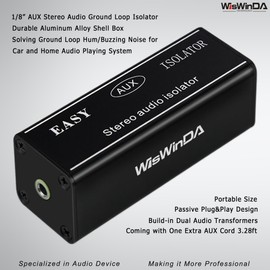 WisWinDa Easy Version 3.5mm Aux Ground Loop Hum/Buzzig Noise Isolator Noise Filter Aluminum Alloy Case with One Extra AUX Cord Length 3.28ft (WD-AUX-Prime S015S)