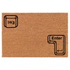 Welcome Doormat Coco Coir Door Mat Gift Enter Esc Computer