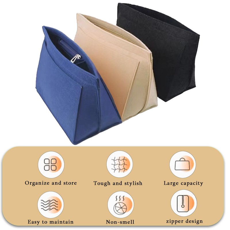 BOOSHMall Organiser for Longchamp Bag, Bag Insert Organiser, Multi Pocket