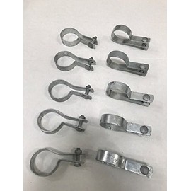 FENCESMART4U (10 Pack) Tension Bands with Bolts & Nuts for Chain Link Fence, Gate, Posts (1-5/8")