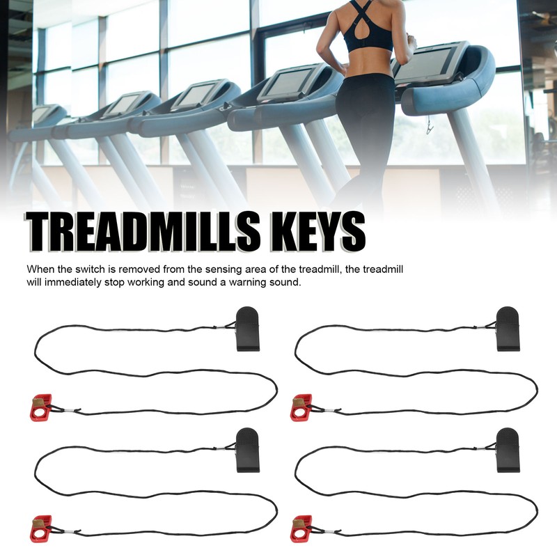 4PCS Treadmill Emergency Stop Switch with Magnet Running Machine Safety